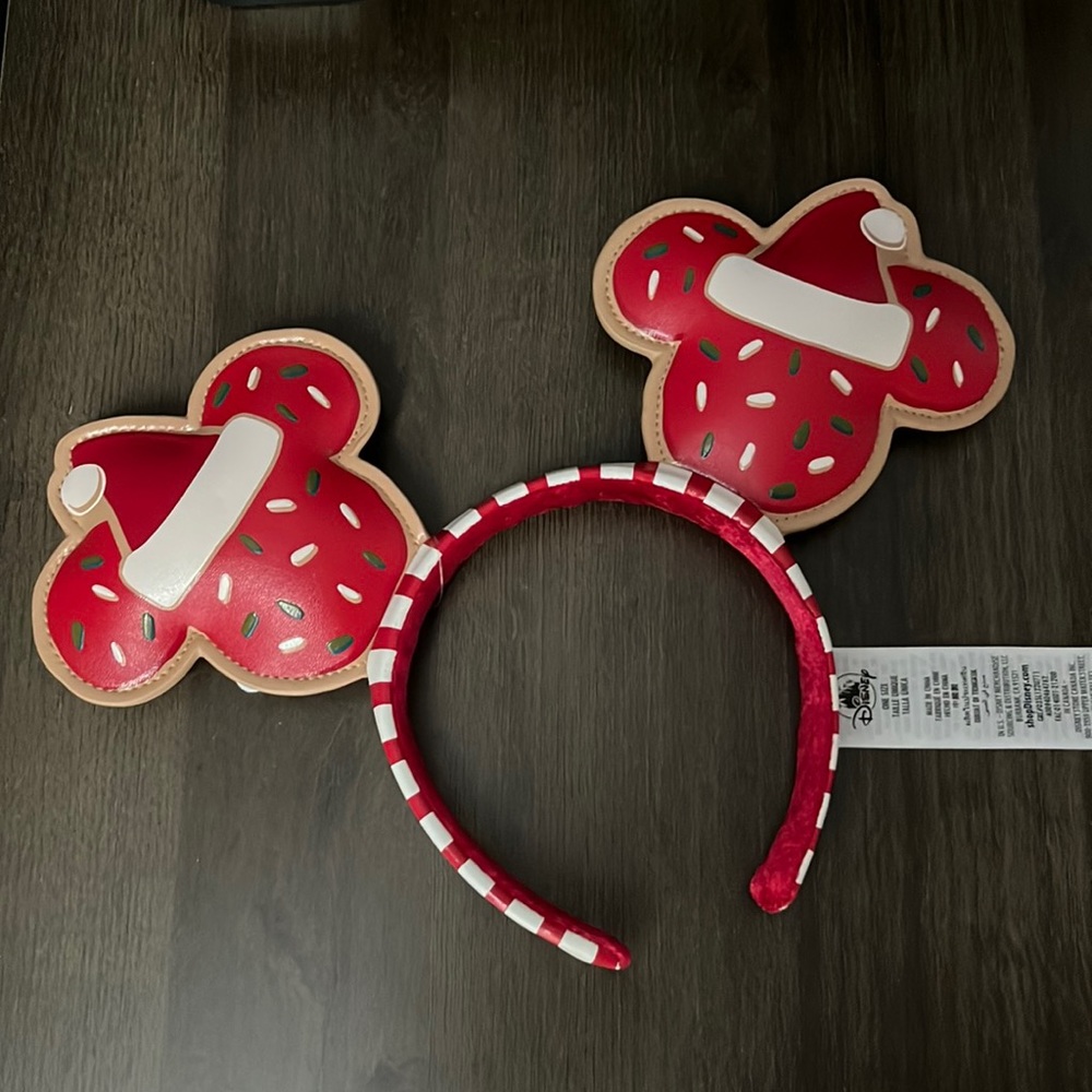 Disney Parks Christmas Cookie Mickey Ears NWT